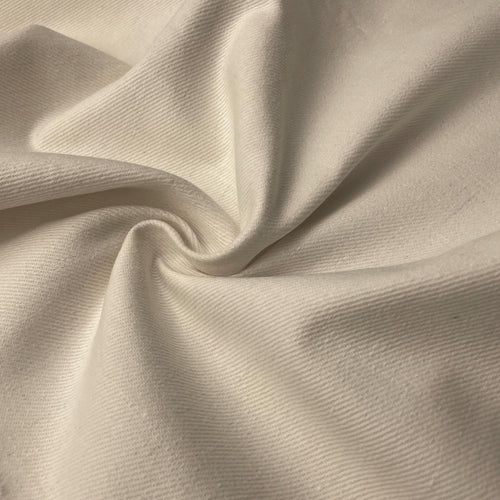 White Cotton Bull Denim 10 oz Apparel Upholstery Fabric By The Yard