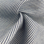 Indigo Railroad Stripe Cotton Denim, 12 oz