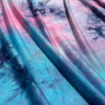 Blue,Pink & Purple Cloud Tie Dye Splash Bamboo Spandex Jersey Knit 60″ Eco-Friendly Fabric By The Yard Good For Face Mask eco-friendly