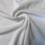 Cotton Waffle Thermal Fabric | Soft Waffle Knit Fabric by the Yard
