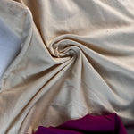 Cream Cotton Jersey Spandex 10 oz Medium Weight Eco-Friendly Sustainable Fabric By the Yard