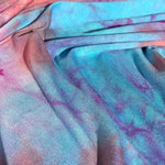 Bamboo Spandex Coral/Fuchsia Tie Dye Lycra Jersey Knit Fabric By the Yard 60″″