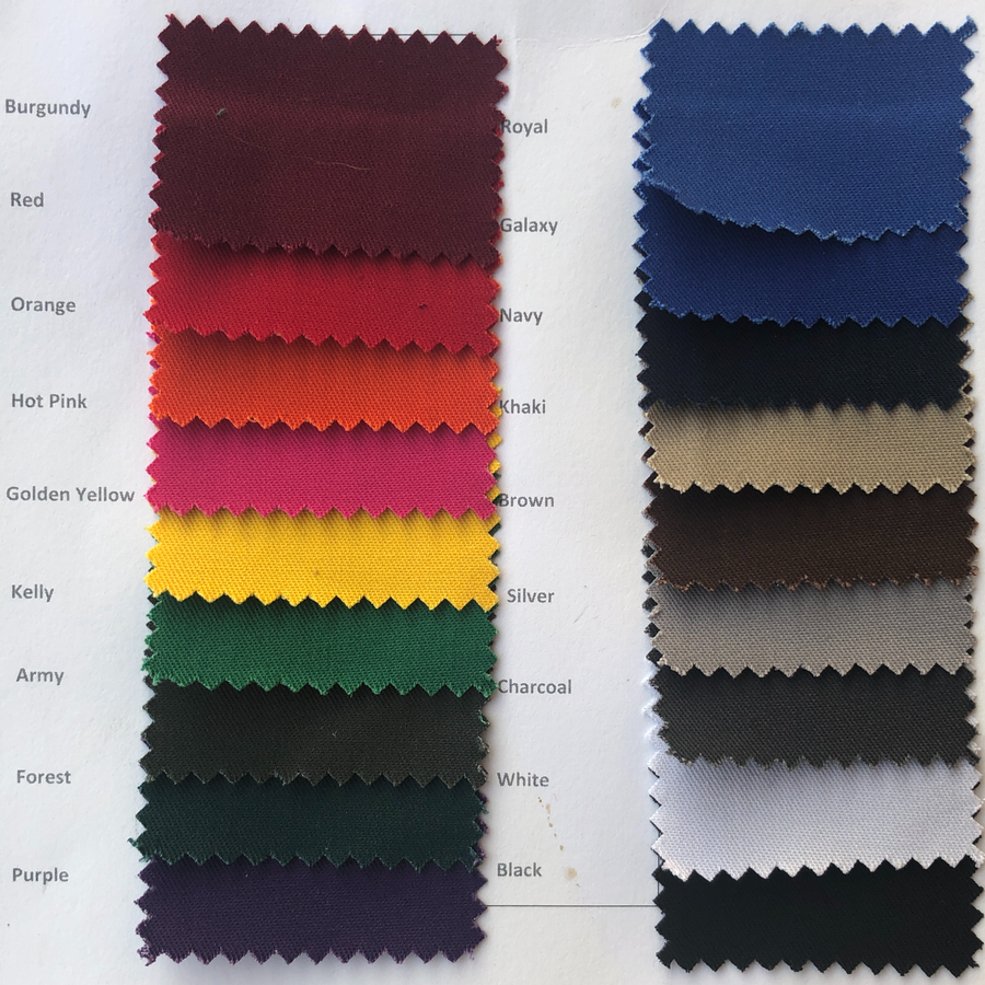 58" Cotton Poly Stretch Baby Twill 4.6 OZ Woven Fabric for Wholesale Only