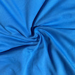 Cotton Fleece Cobalt Blue With Matching Rib Medium Weight | 400 GSM/ 12 OZ Knit Sweatshirt Fabric By The Yard