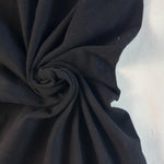Black Cotton Jersey Spandex 10 oz Medium Weight Eco-Friendly Sustainable Fabric By the Yard