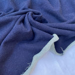 Heavy Blue Denim Cotton French Terry | 15 Oz French Terry Heavy Sweatshirt Fabric By The Yard