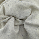 Oatmeal Gray Blue Speckled French Terry 15 Oz French Terry Sweatshirt Fabric By The Yard/ Matching Rib