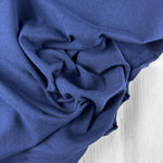 Navy Cotton Jersey Spandex 10 oz Medium Weight Eco-Friendly Sustainable Fabric By the Yard