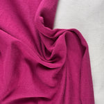 Magenta Cotton Jersey Spandex 10 oz Medium Weight Eco-Friendly Sustainable Fabric By the Yard
