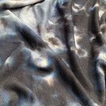 Bamboo Spandex Black, Navy, & White Tie Dye Lycra Jersey Knit Fabric By the Yard 60″