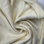 Heavy Cotton French Terry Cream Knit With Matching Jersey and Rib | 450 GSM/22 Oz French Terry Heavy Sweatshirt Fabric By The Yard