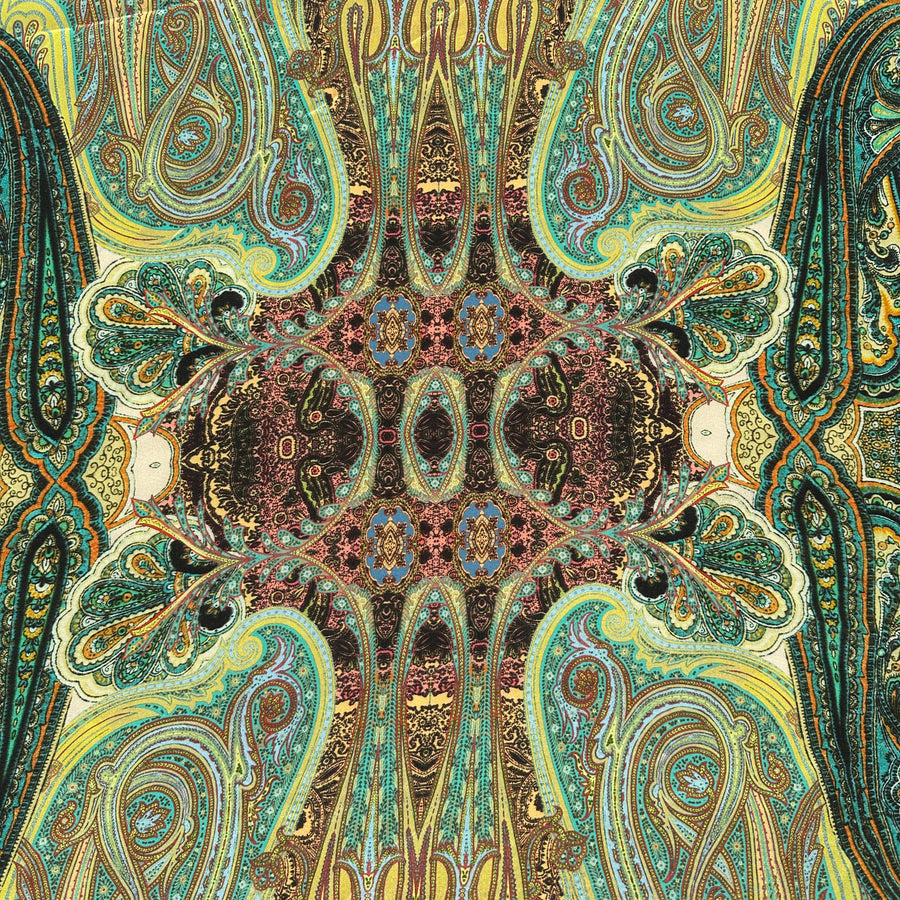 Green Geometric Silk, Lightweight