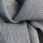 Indigo Railroad Stripe Cotton Denim, 12 oz
