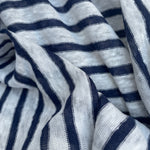Striped Linen Jersey Knit 60″ Eco-Friendly Fabric By The Yard