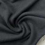 Heavy Cotton French Terry Charcoal Black Knit With Matching Jersey and Rib | 450 GSM/22 Oz French Terry Heavy Sweatshirt Fabric By The Yard