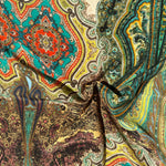 Green Geometric Silk, Lightweight