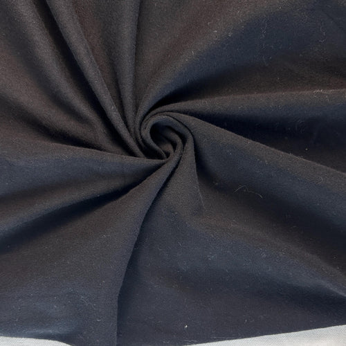 Black Cotton Jersey Spandex 10 oz Medium Weight Eco-Friendly Sustainable Fabric By the Yard