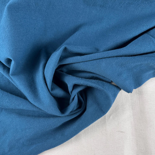 CornFlower Blue Cotton Jersey Spandex 10 oz Medium Weight Eco-Friendly Sustainable Fabric By the Yard