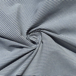 Cotton Oxford Striped Blue Woven Fabric | Soft Breathable Material for Sewing, DIY Crafts, Apparel and Clothing