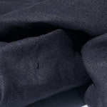 60" 100% Lithuanian Linen Prewashed Dark Navy Blue Woven Fabric