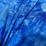 Royal Blue & White Cloud Tie-Dye Bamboo Jersey