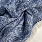 Heavy Cotton French Terry Blue Acid Wash| 15 Oz French Terry Heavy Sweatshirt Fabric By The Yard