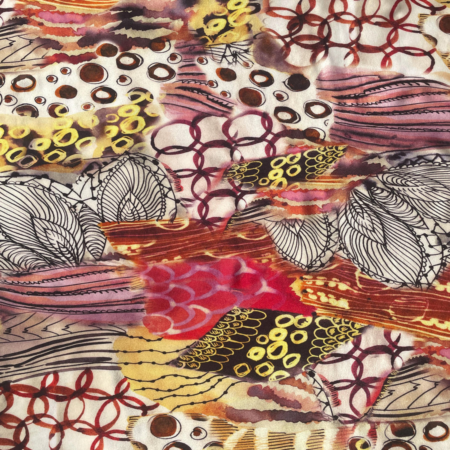 Japanese Jewelry Pattern Silk Chiffon
