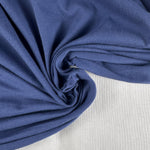 Steel Blue Cotton Jersey Spandex 10 oz Medium Weight Eco-Friendly Sustainable Fabric By the Yard