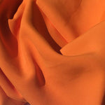 58" Rayon Faille Blitz Bright Orange Light Weight Woven Fabric