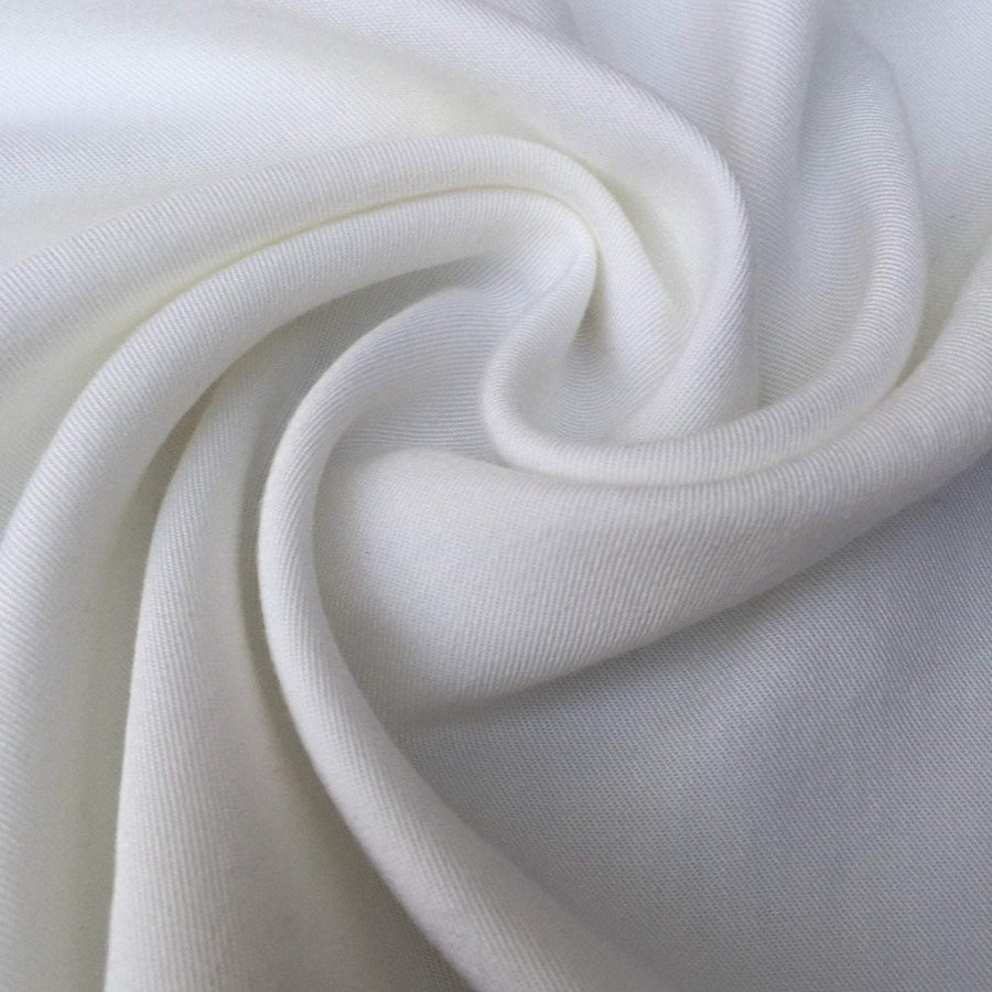 60" Winter White 100% Lyocell Tencel Soft Gabardine Twill Woven Fabric