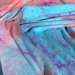 Bamboo Spandex Coral/Fuchsia Tie Dye Lycra Jersey Knit Fabric By the Yard 60″″