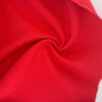 Organic Red Cotton Fleece Medium Weight | 350 GSM/ 12 OZ Knit Sweatshirt Fabric By The Yard