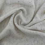 Oatmeal Gray Blue Speckled French Terry 15 Oz French Terry Sweatshirt Fabric By The Yard/ Matching Rib