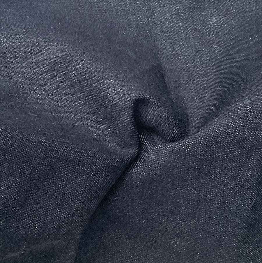 60" 100% Cotton Italian Denim 10 OZ Dark Indigo Blue Woven Fabric