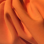 58" Rayon Faille Blitz Bright Orange Light Weight Woven Fabric
