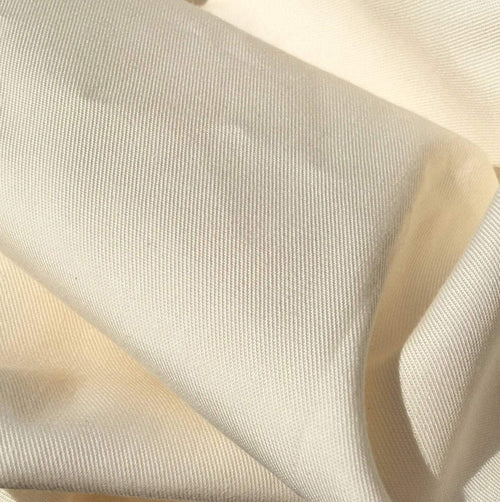 60" PFD 100% Lyocell Tencel Gabardine Twill Ivory Woven Fabric