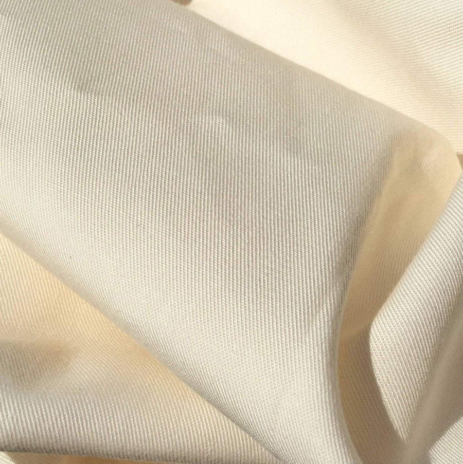 60" PFD 100% Lyocell Tencel Gabardine Twill Ivory Woven Fabric