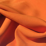 58" Rayon Faille Blitz Bright Orange Light Weight Woven Fabric