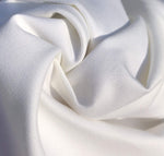 60" 100% Pima Cotton Twill 6 OZ Tight Weave White Woven Fabric