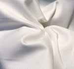 60" 100% Pima Cotton Twill 6 OZ Tight Weave White Woven Fabric