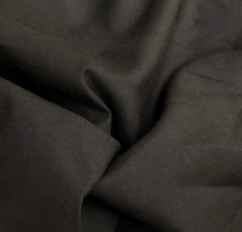 60" 100% Cotton Sheeting Broadcloth 5 OZ Black Woven Fabric