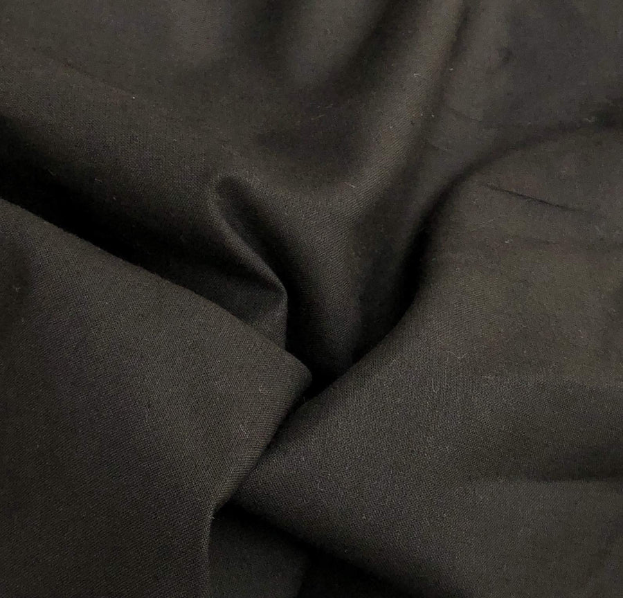 60" 100% Cotton Sheeting Broadcloth 5 OZ Black Woven Fabric