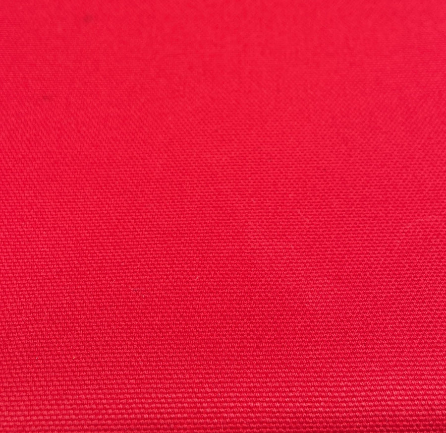 68" 100% Cotton Canvas USA Made Apparel & Upholstery Woven Fabric(Red)