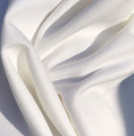 60" 100% Pima Cotton Twill 6 OZ Tight Weave White Woven Fabric
