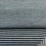 Indigo Railroad Stripe Cotton Denim, 12 oz
