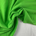 Lime Green Cotton Jersey Spandex 10 oz Medium Weight Eco-Friendly Sustainable Fabric By the Yard