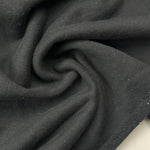 Heavy Cotton French Terry Charcoal Black Knit With Matching Jersey and Rib | 450 GSM/22 Oz French Terry Heavy Sweatshirt Fabric By The Yard