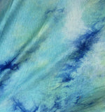60" Modal & Spandex Stretch Tie Dyed Blue Green Jersey Knit Fabric