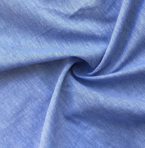 58" 100% Pima Cotton Chambray 3 OZ Voile Baby Blue Light Woven Fabric