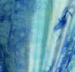 60" Modal & Spandex Stretch Tie Dyed Blue Green Jersey Knit Fabric